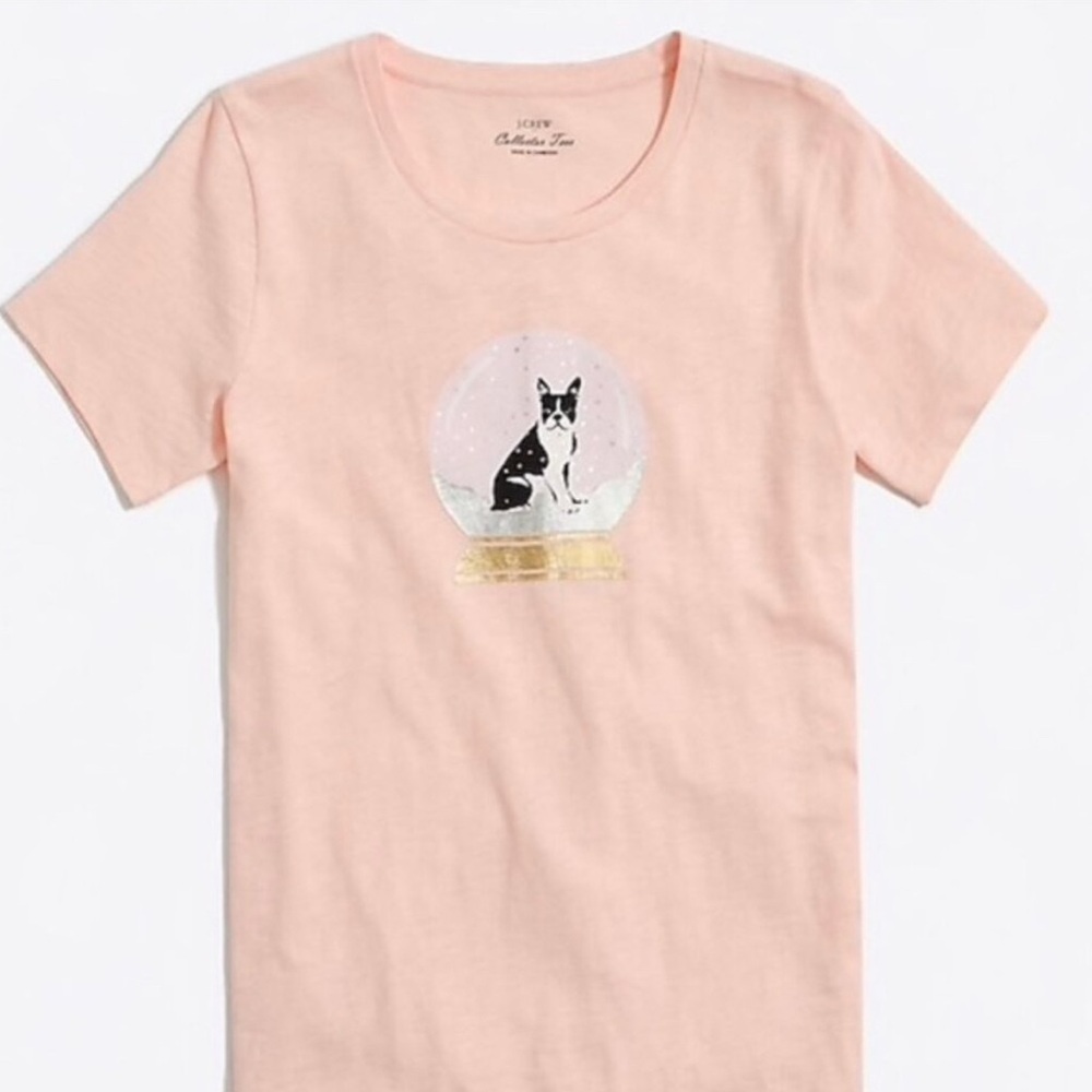J. Crew Holiday Collector Tee Dog in Snowglobe